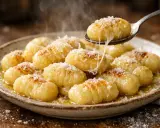 Gnocchis dorés et fumants, saupoudrés de parmesan, prêts à être dégustés. Une recette gnocchi qui fait saliver !