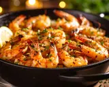 Gambas poêlées, dorées et savoureuses, prêtes à être dégustées. Une recette simple et rapide pour un plat plein de saveurs.