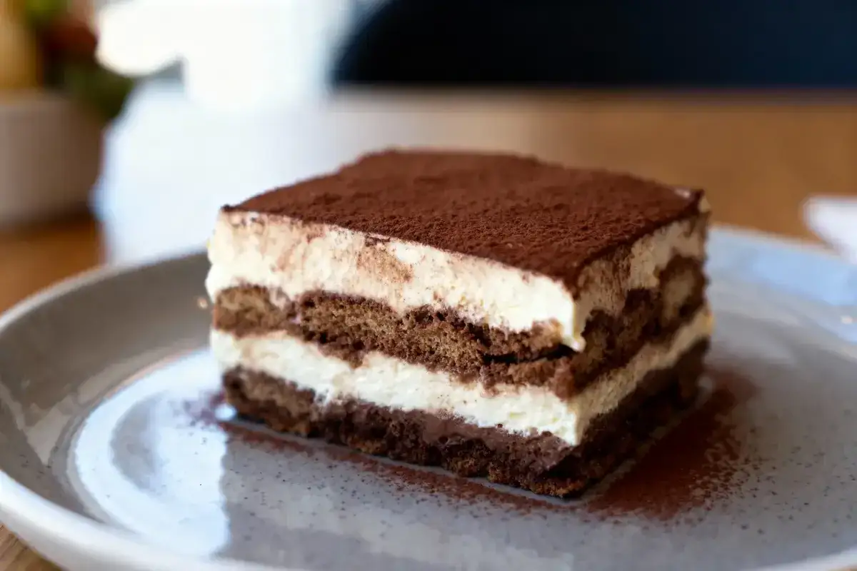 Un tiramisu inratable, avec ses couches de biscuit imbib&eacute; et de cr&egrave;me onctueuse, saupoudr&eacute; de cacao. Un d&eacute;lice &agrave; port&eacute;e de main.